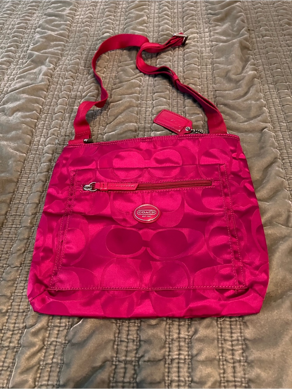 Coach Signature Crossbody Bag in Hot Pink